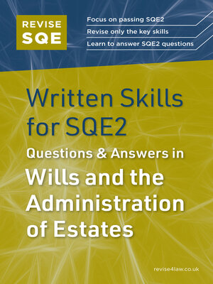 cover image of Revise SQE Written Skills for SQE2